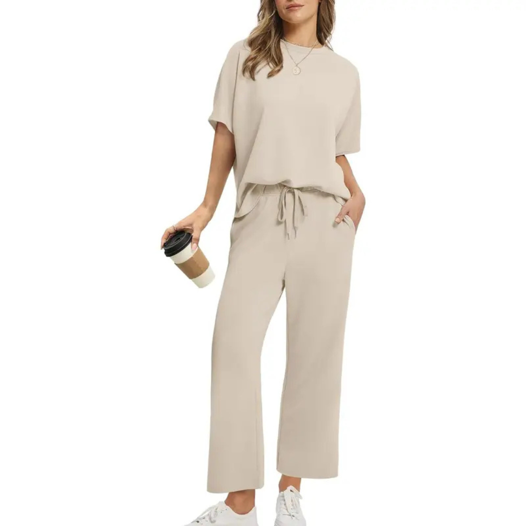 Julia – Dames Oversized Cropped Lounge Set