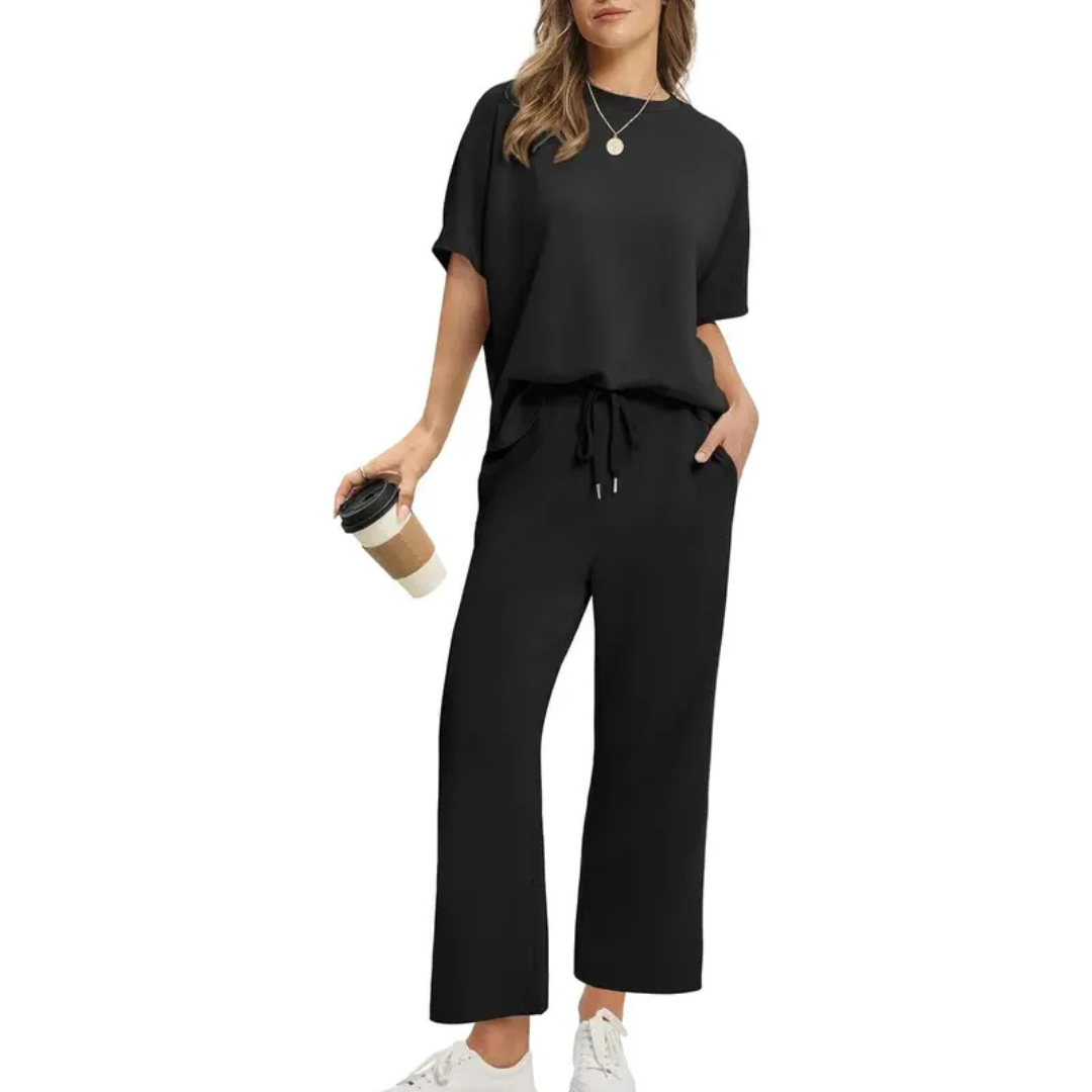 Julia – Dames Oversized Cropped Lounge Set
