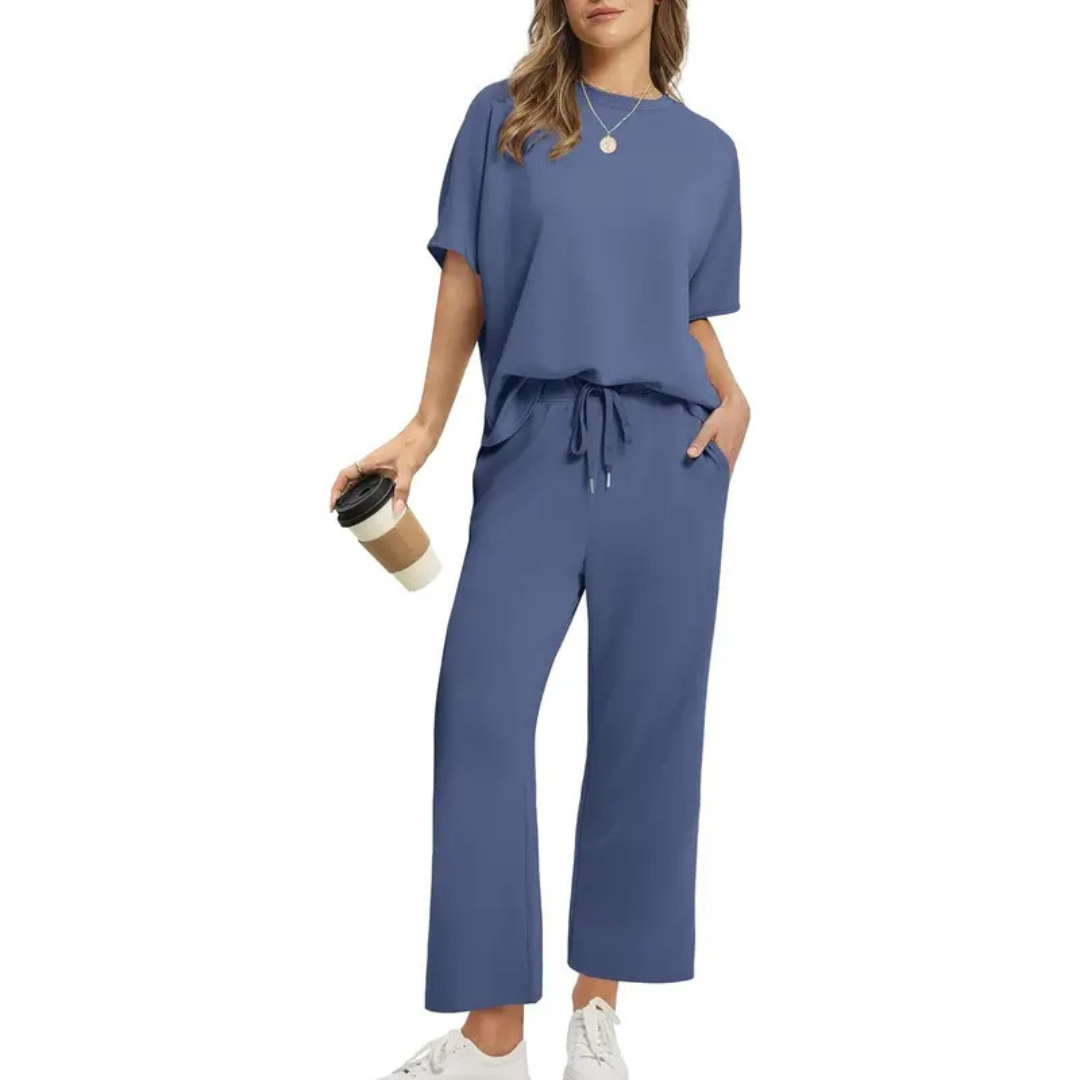 Julia – Dames Oversized Cropped Lounge Set