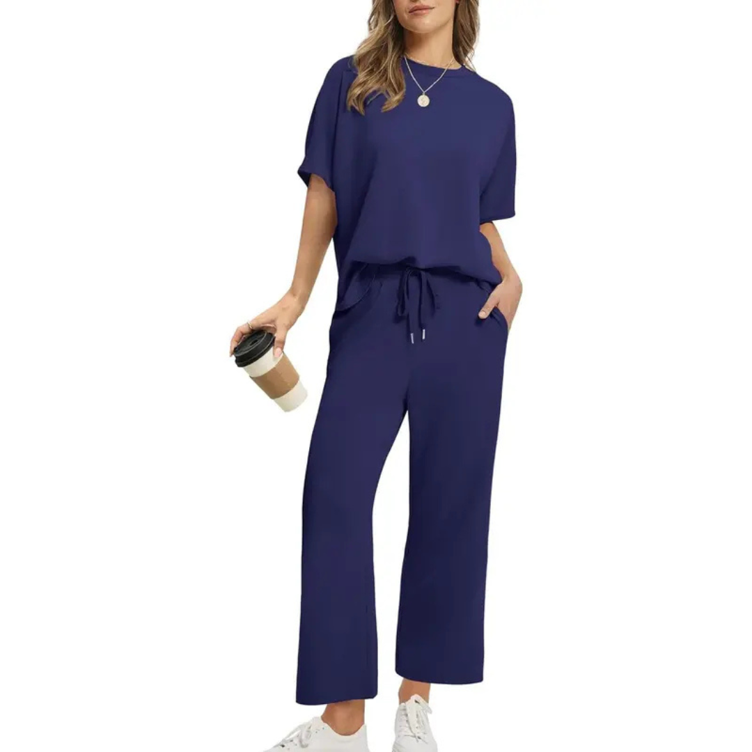Julia – Dames Oversized Cropped Lounge Set