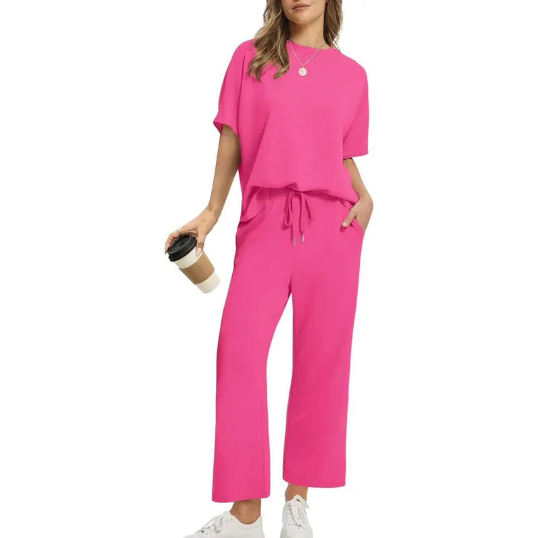 Julia – Dames Oversized Cropped Lounge Set