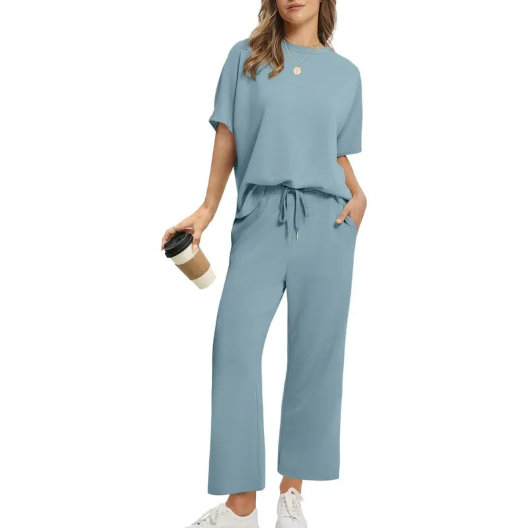 Julia – Dames Oversized Cropped Lounge Set